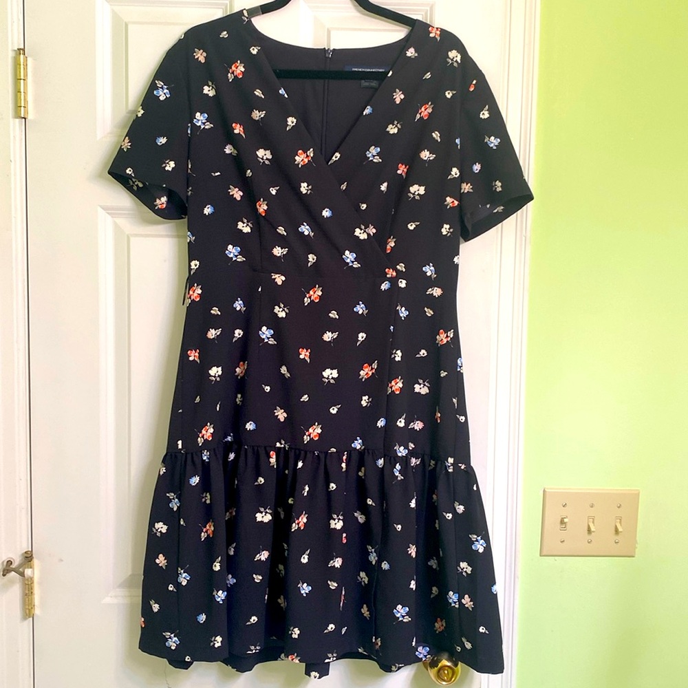 French Connection navy floral dress